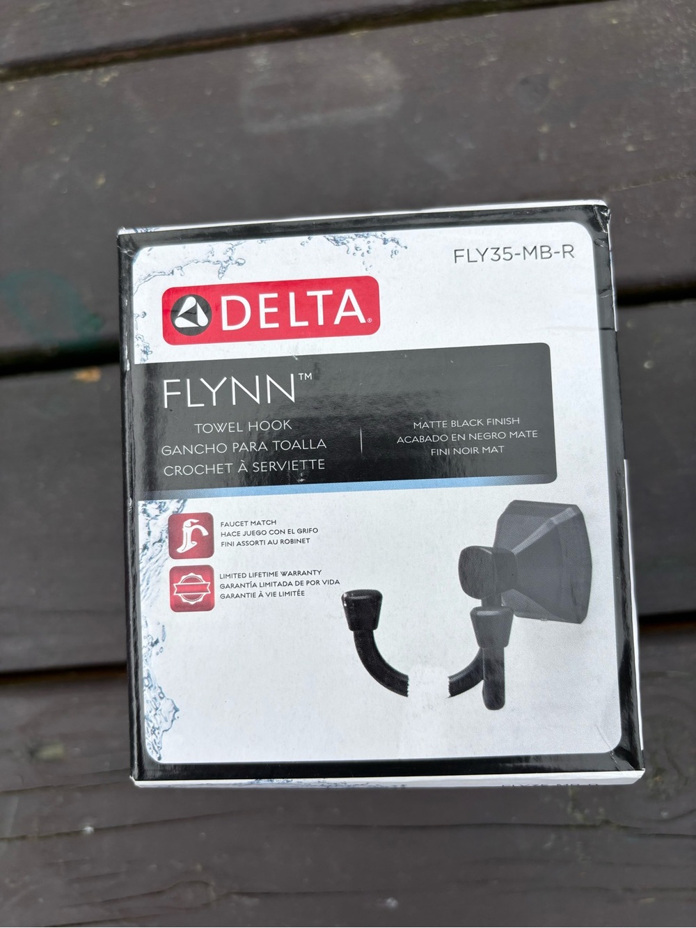 Delta Flynn towel hook - matte black
